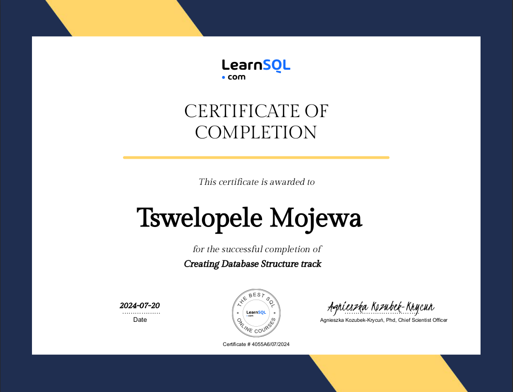 Certificate Title 1